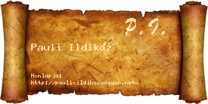 Pauli Ildikó névjegykártya